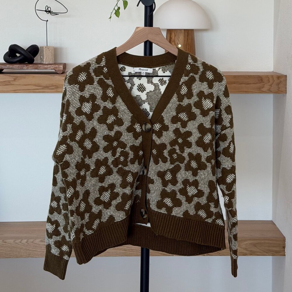 Madewell Leighton Cardigan - Golden Spinach - XS